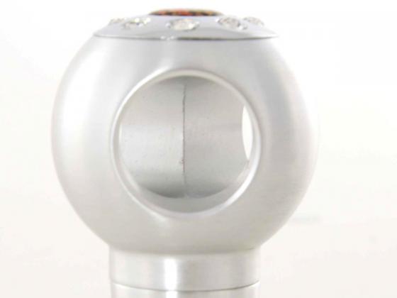 Schaltknauf Aluminium mit Kristallen, Oberfläche chrom Schaltknauf Aluminium mit Kristallen, Oberfläche chrom